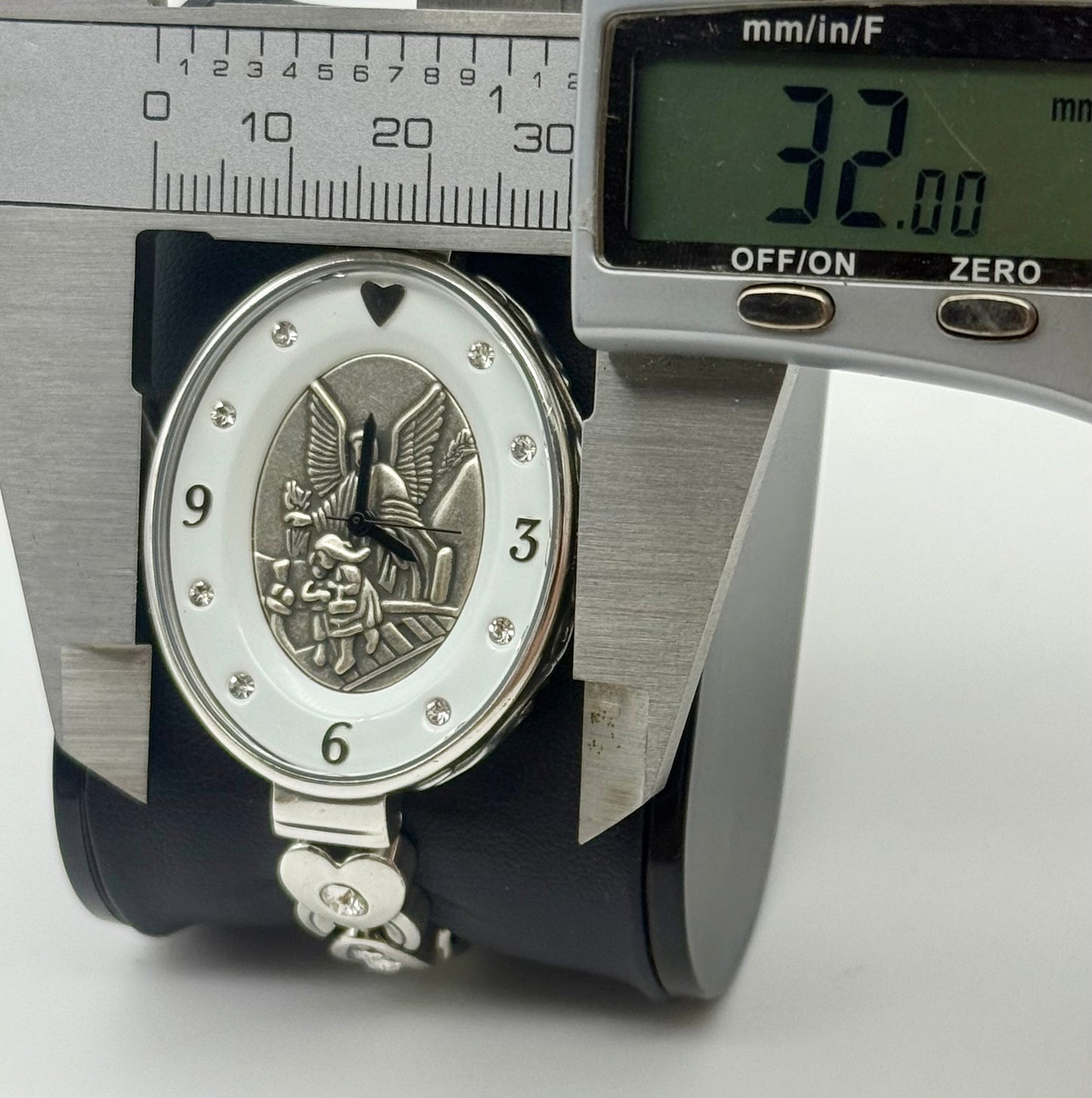 Brighton Devotion Angel watch , 32mm size case, 6.5in size wrist bracelet.