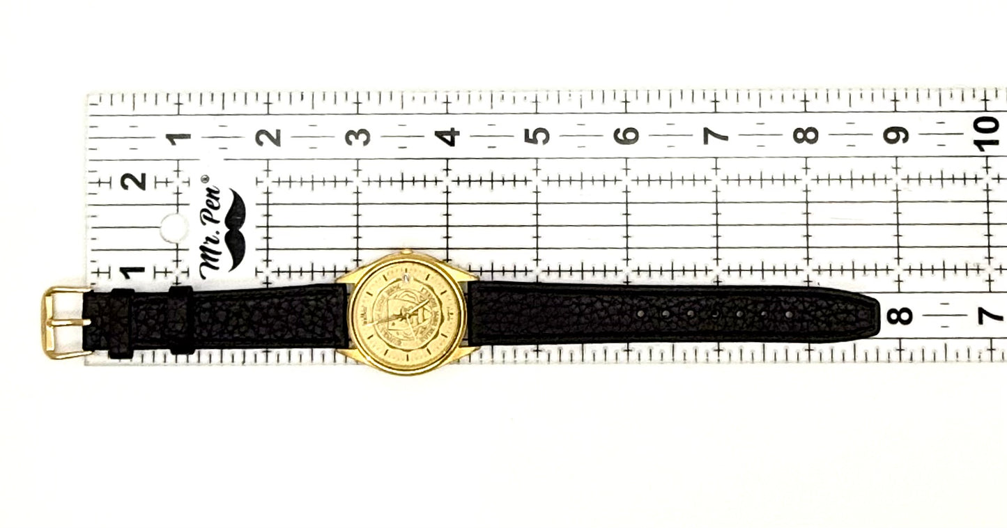 Vintage 1994 Seiko watch, 34mm size case, 8in size leather band