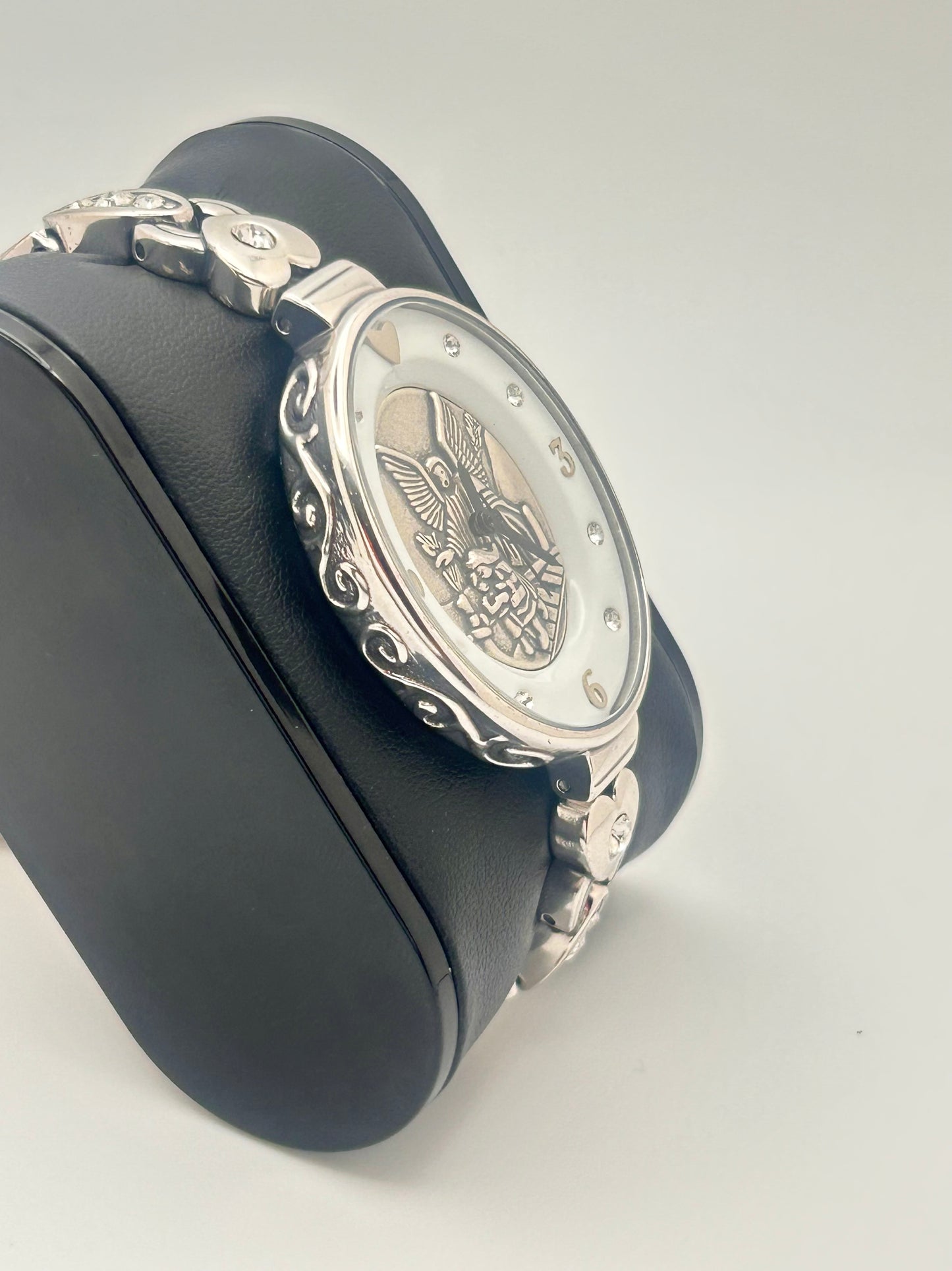 Brighton Devotion Angel watch , 32mm size case, 6.5in size wrist bracelet.