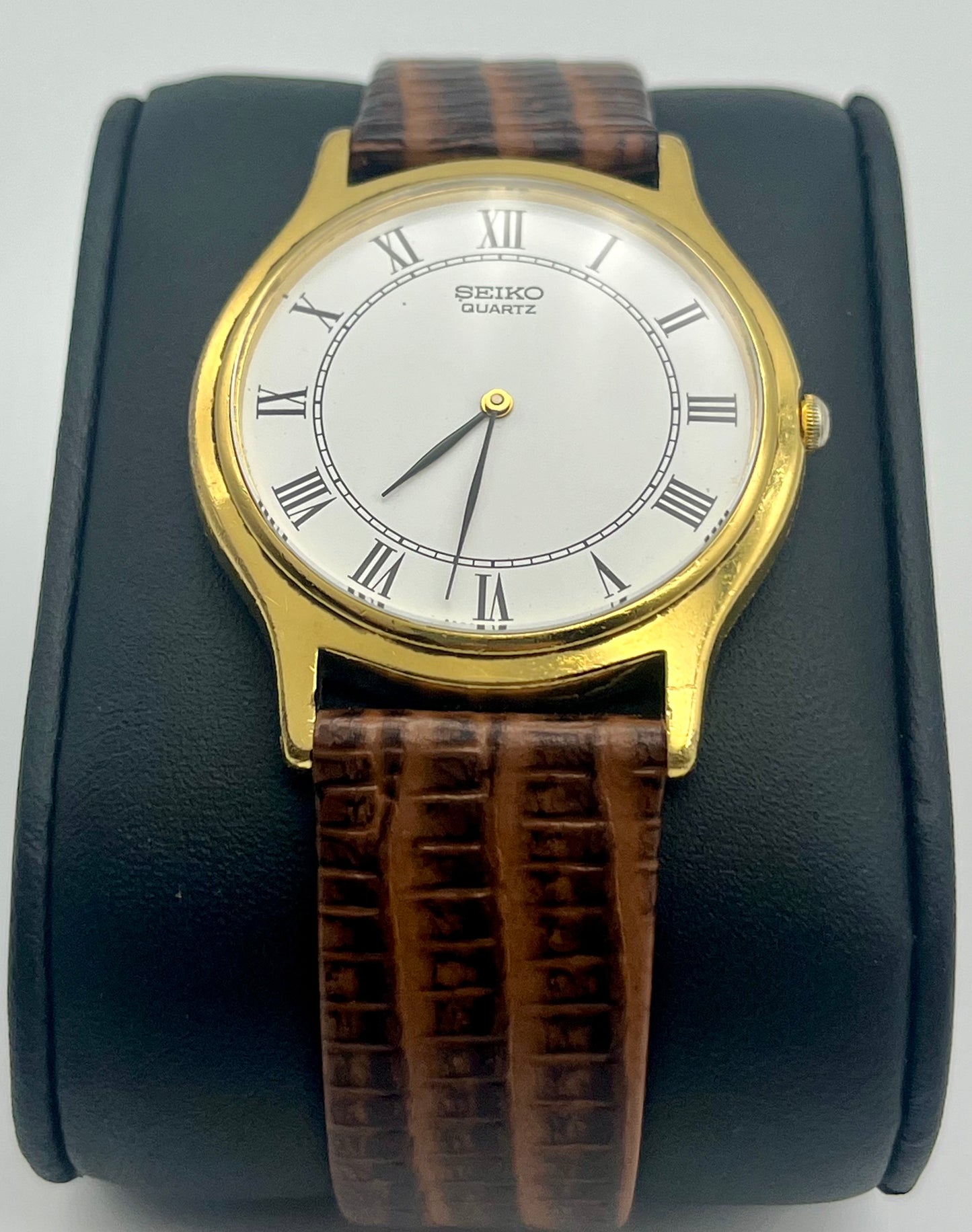 Seiko gold tone Roman numeral