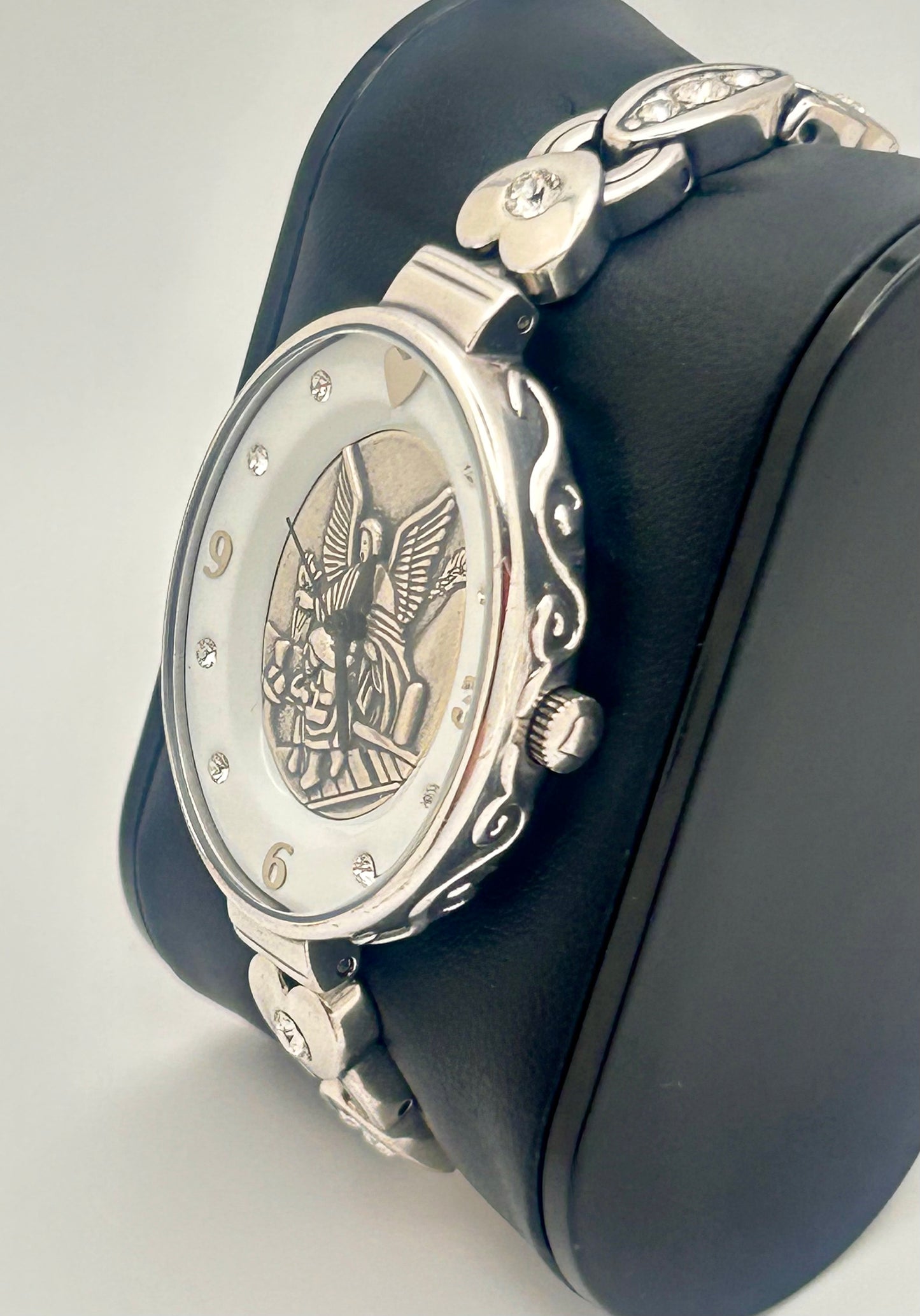 Brighton Devotion Angel watch , 32mm size case, 6.5in size wrist bracelet.