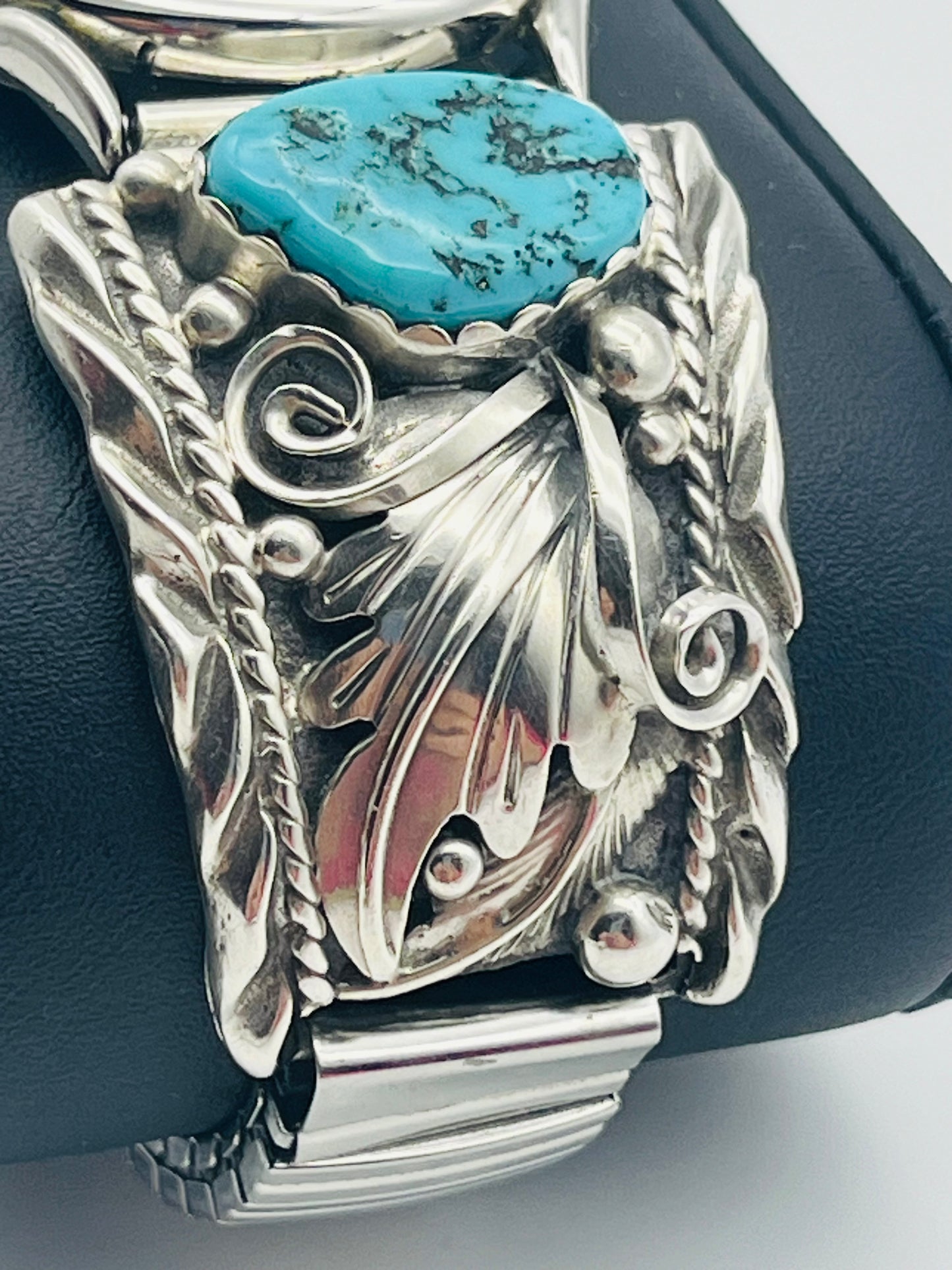 Navajo watch style Sterling silver tips
