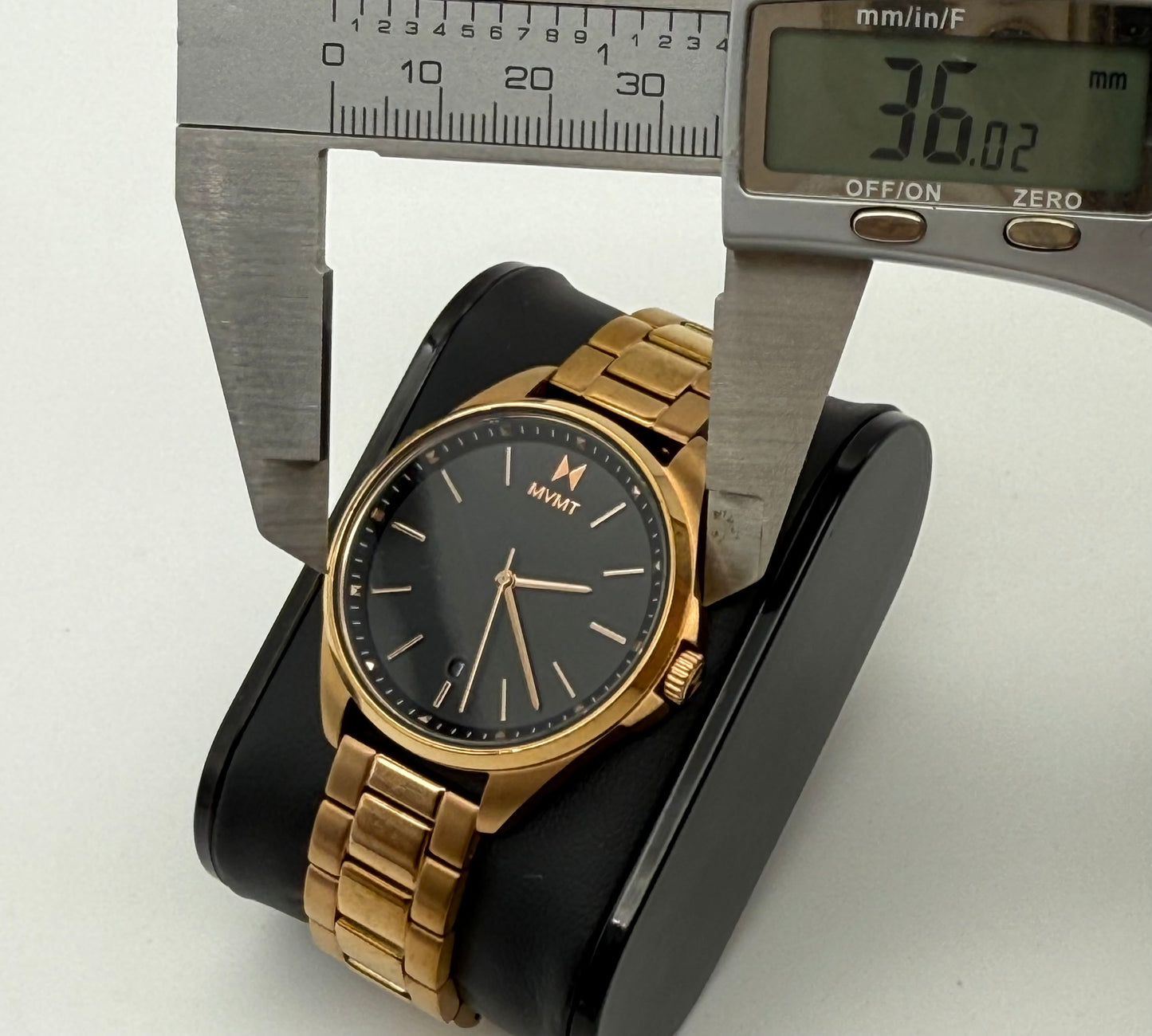 MVMT CORONADA elegant dress watch, 36mm size case, 6.5in size wrist bracelet