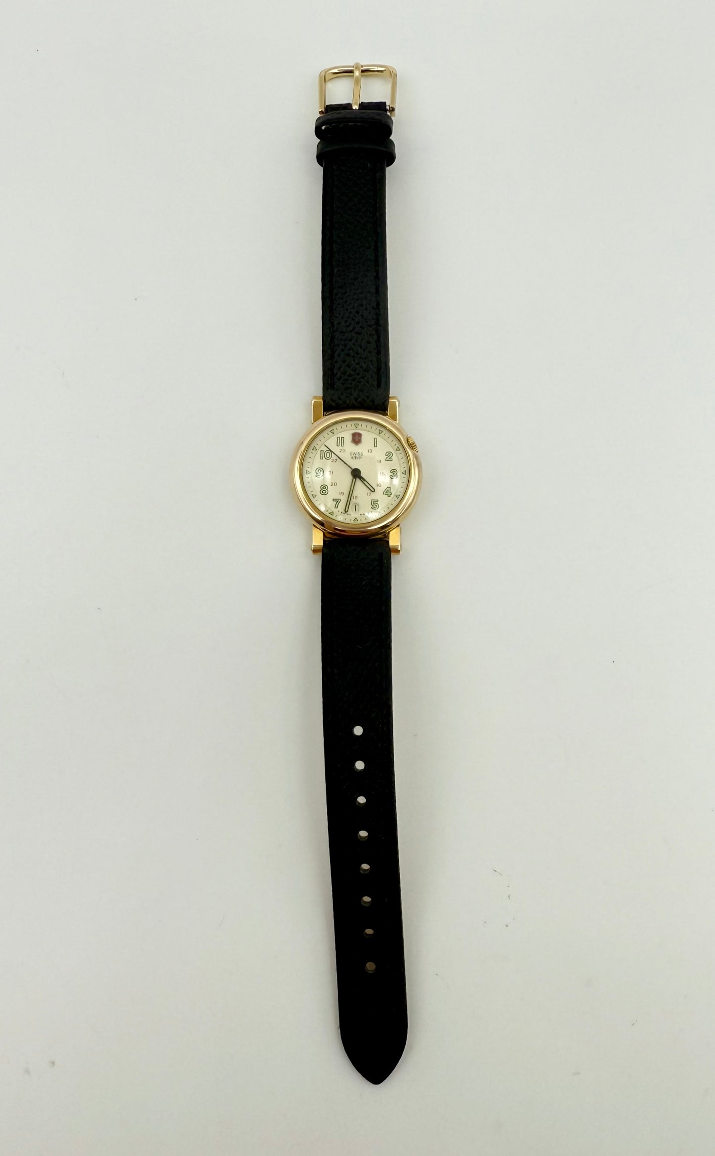 Swiss Army Delta, 28mm size case, 8in size wrist leather band