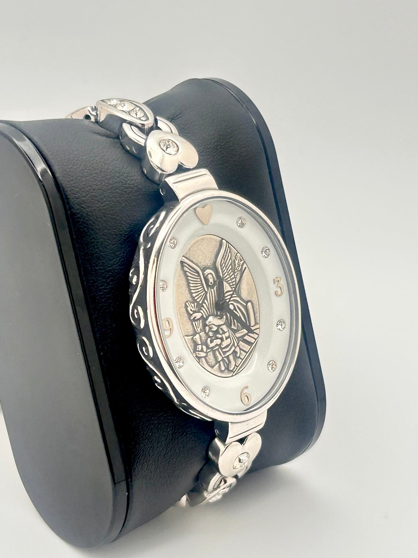 Brighton Devotion Angel watch , 32mm size case, 6.5in size wrist bracelet.