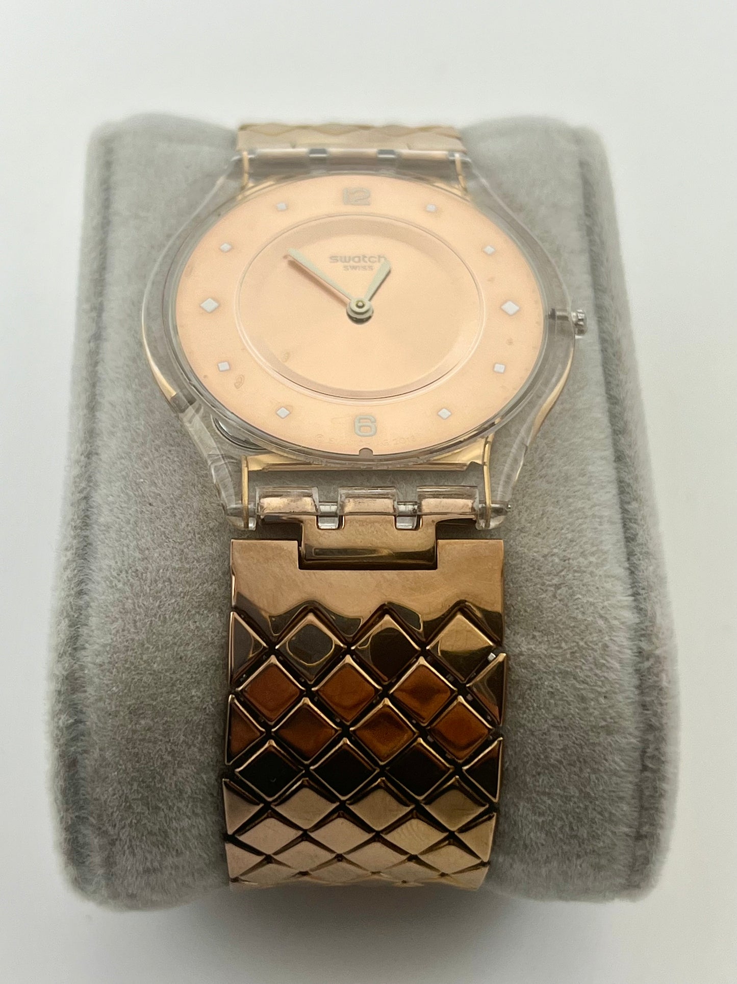 Swatch gold tone very thin watch