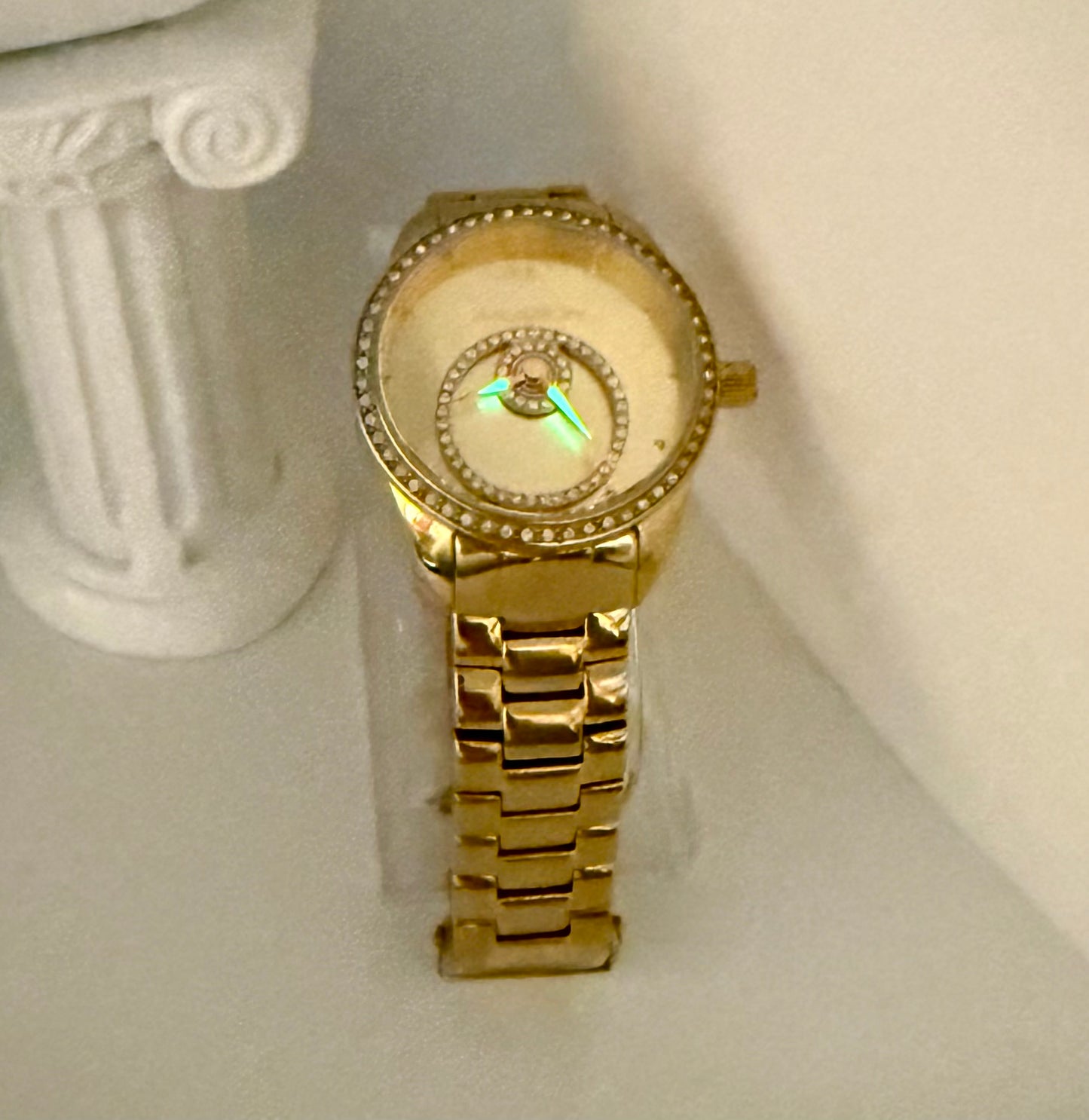 Aragon Starhalo Crystal Swarovski watch, 37mm size case, 6.5in size wrist bracelet