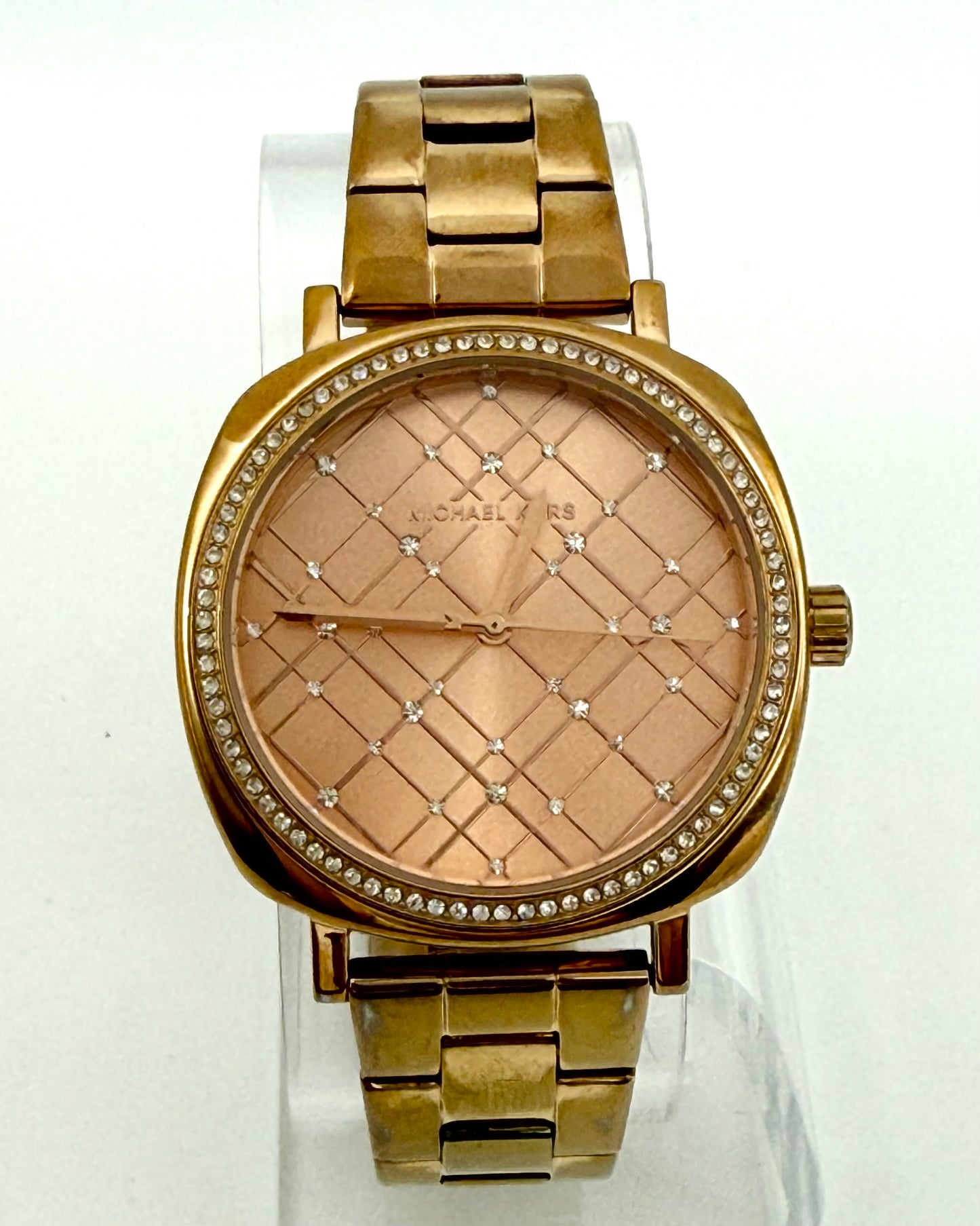 Michael Kors Nia watch, 37mm size case, 7.5in size wrist bracelet
