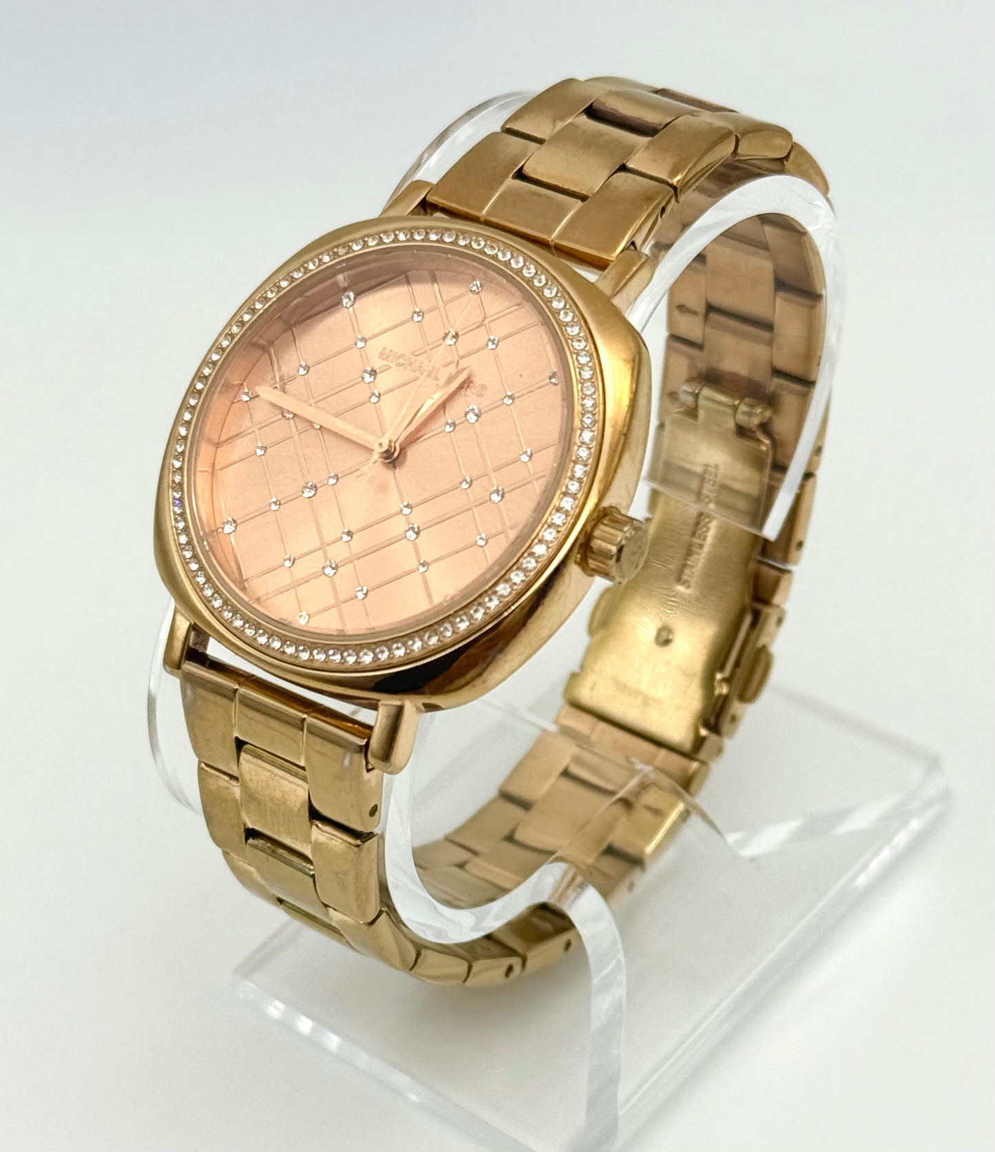 Michael Kors Nia watch, 37mm size case, 7.5in size wrist bracelet
