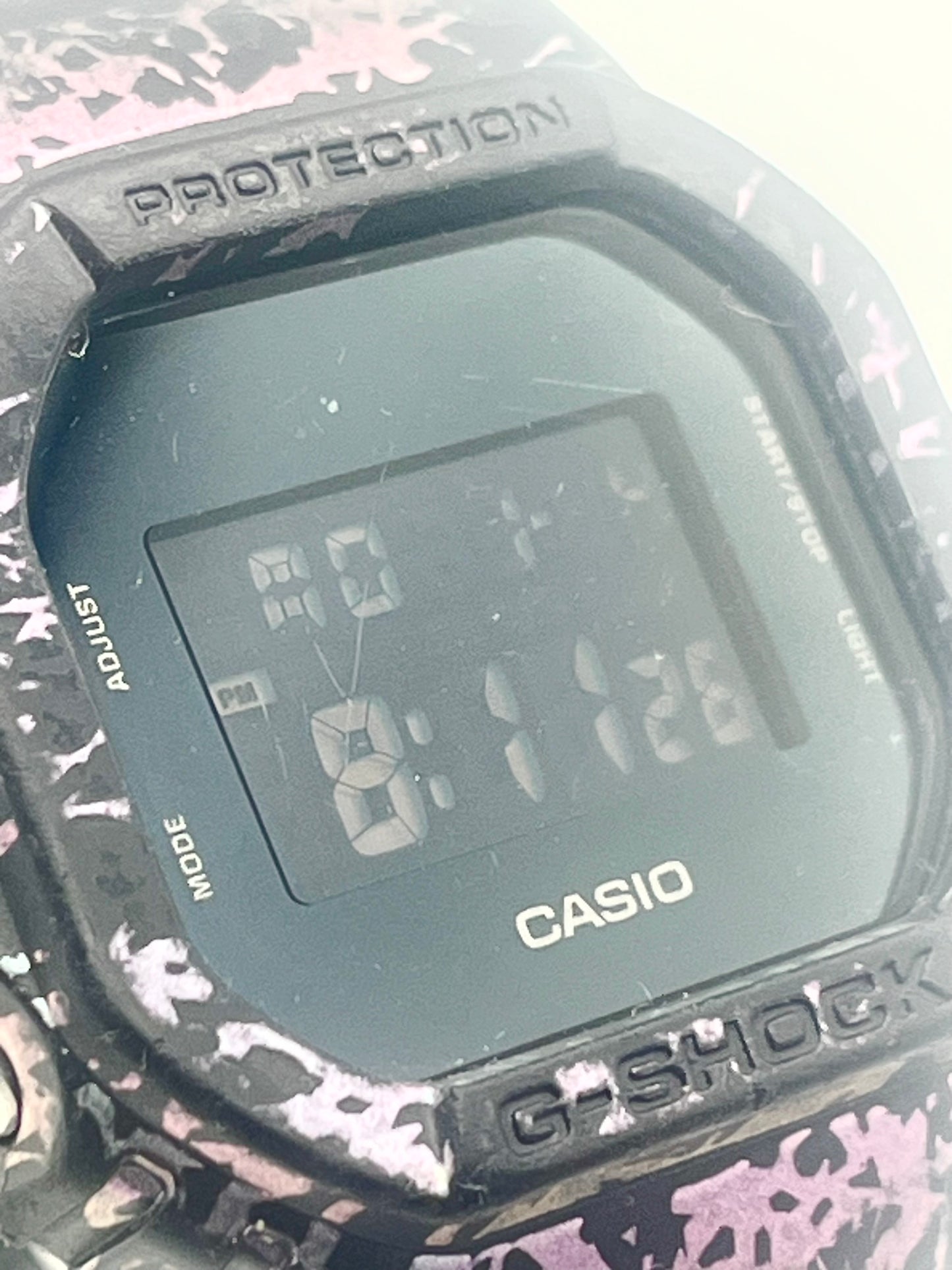 Casio G-Shock Polarized Marble, 43mm size case, 9in size wrist band