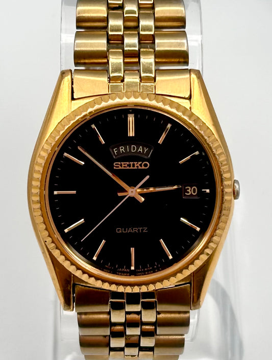 Vintage 1995 Seiko President watch, 35mm size case, 7.5in size wrist bracelet