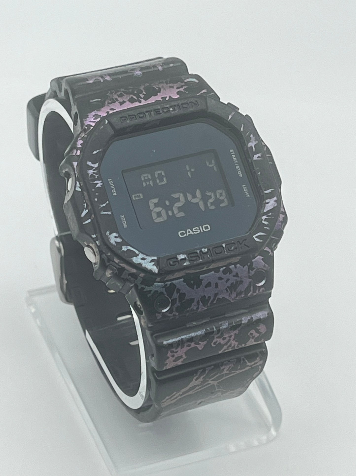 Casio G-Shock Polarized Marble, 43mm size case, 9in size wrist band