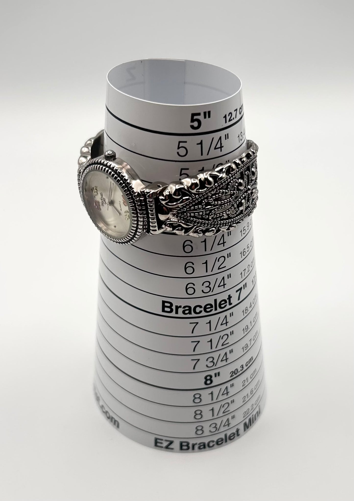 Vintage Black Hills Gold 12k and stainless steel cuff watch, 28mm size case, 5.5 in size wrist cuff