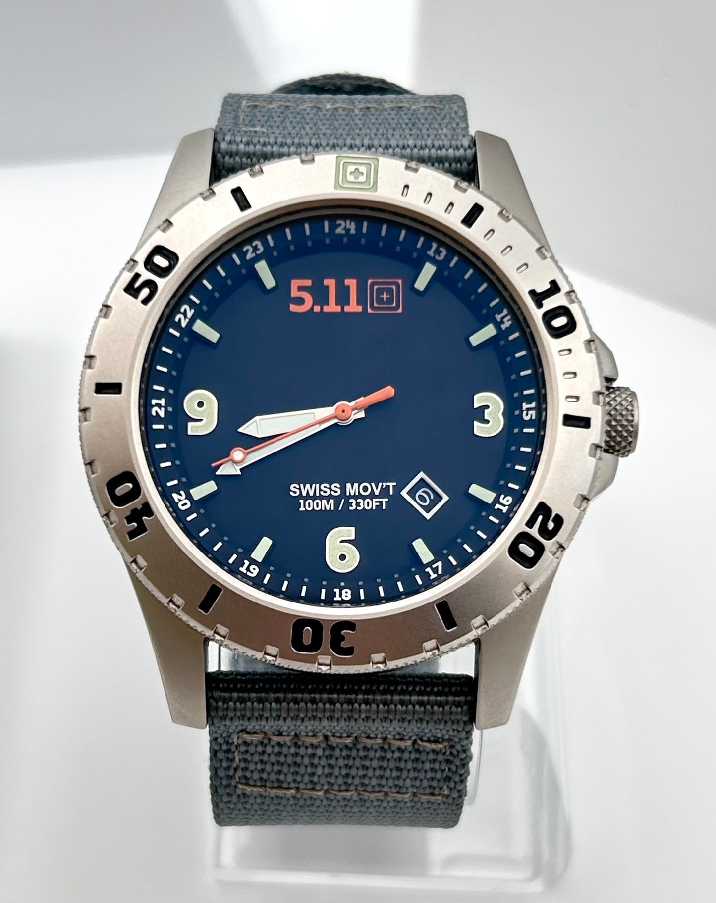 5.11 Tactical watch, Swiss made, 46mm size case, 9in size wrist band