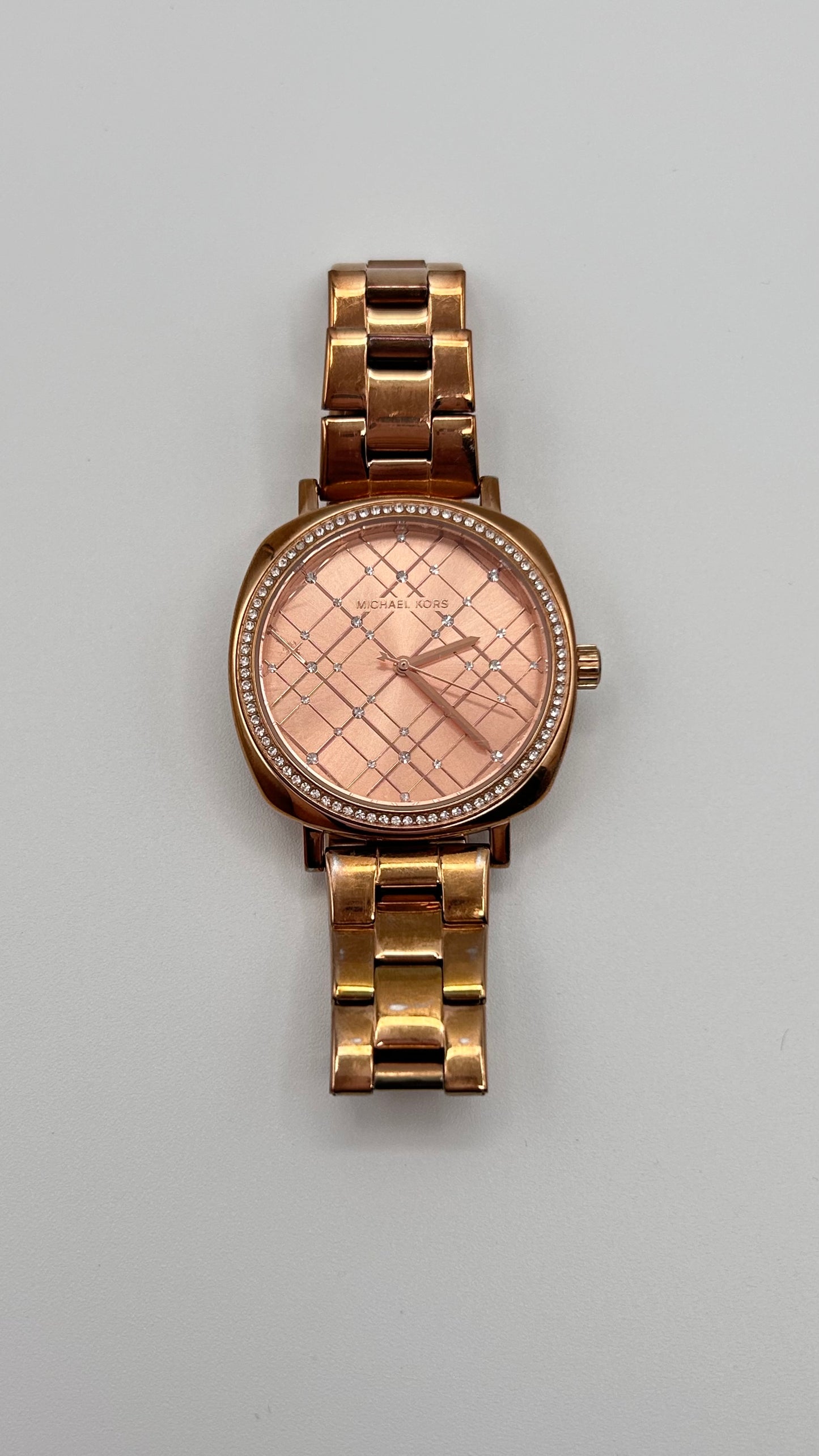 Michael Kors Nia watch, 37mm size case, 7.5in size wrist bracelet