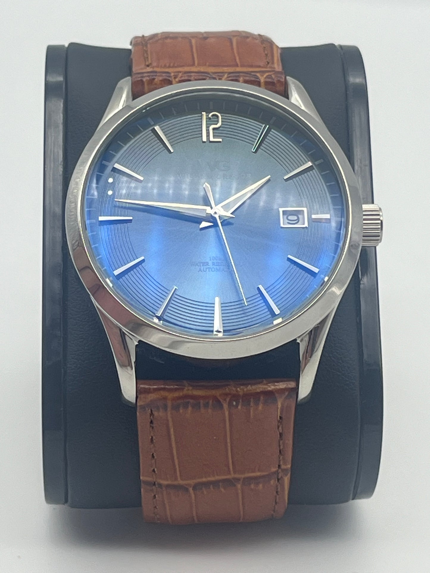 Automatic William Gregor Watch, 41mm size case, 8in leather band