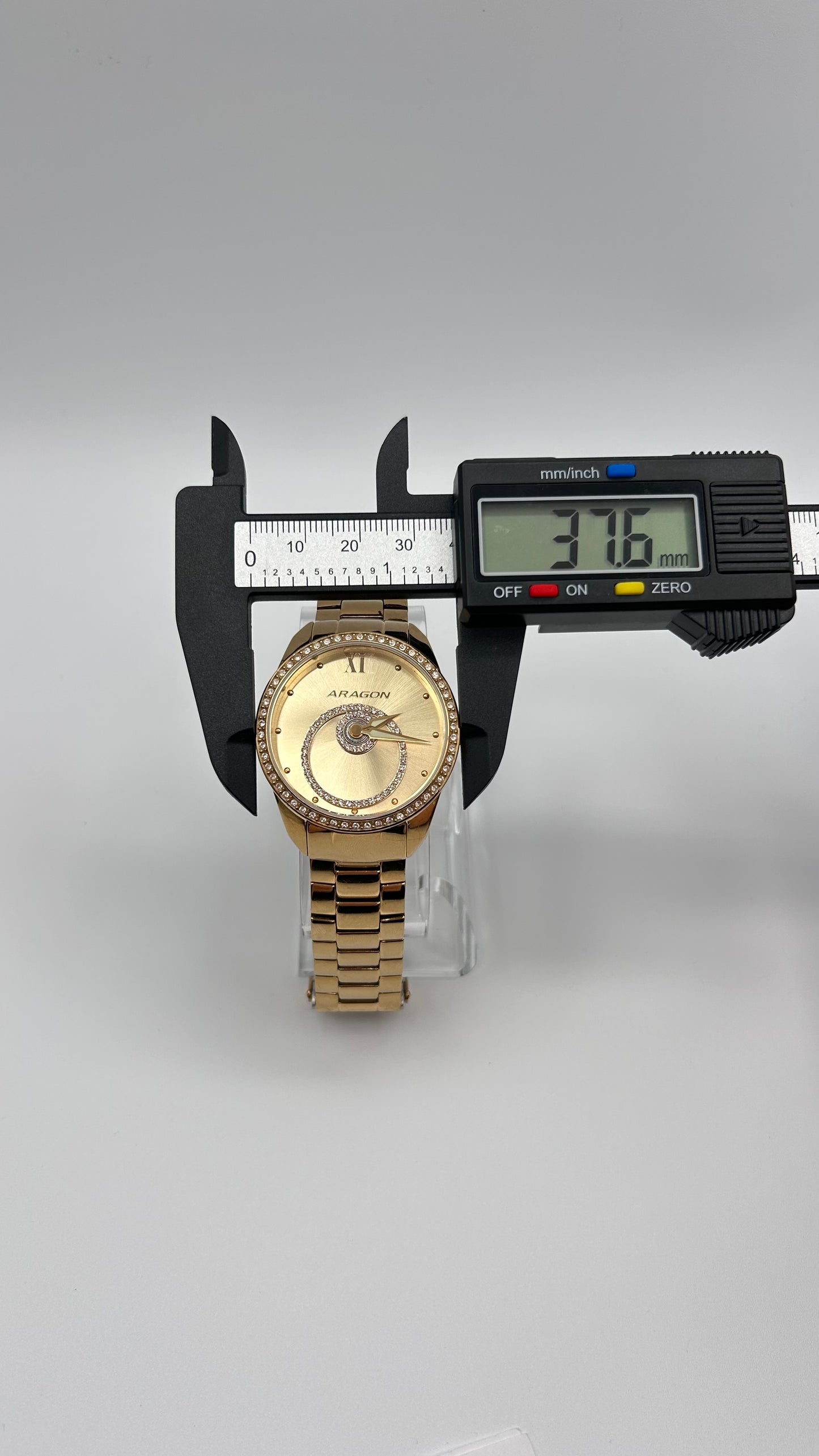 Aragon Starhalo Crystal Swarovski watch, 37mm size case, 6.5in size wrist bracelet