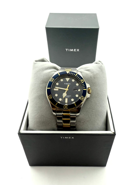 Timex Harborside Coast 44mm size case, 7.5in size wrist bracelet + 1 extra link