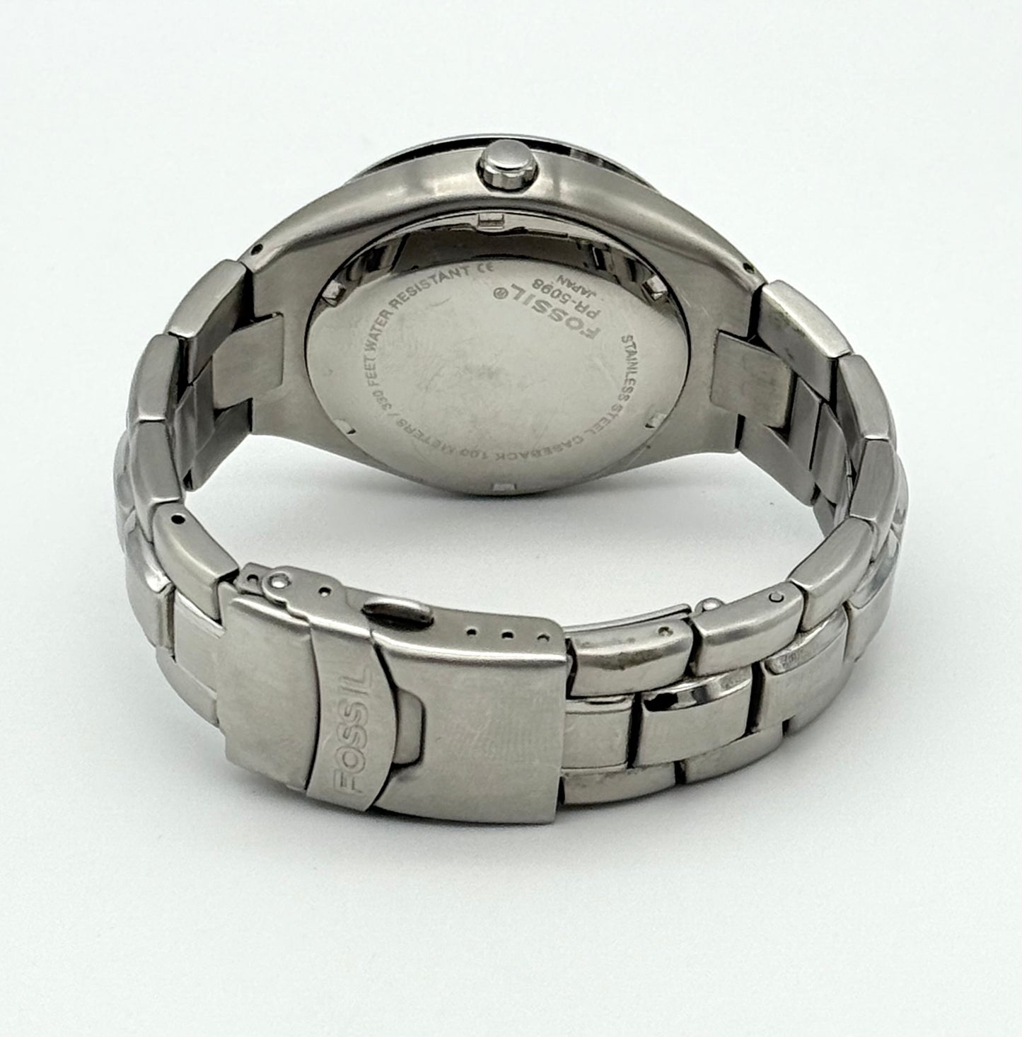 Fossil carbon fiber dial watch, 40mm size case, 6.5in size wrist bracelet