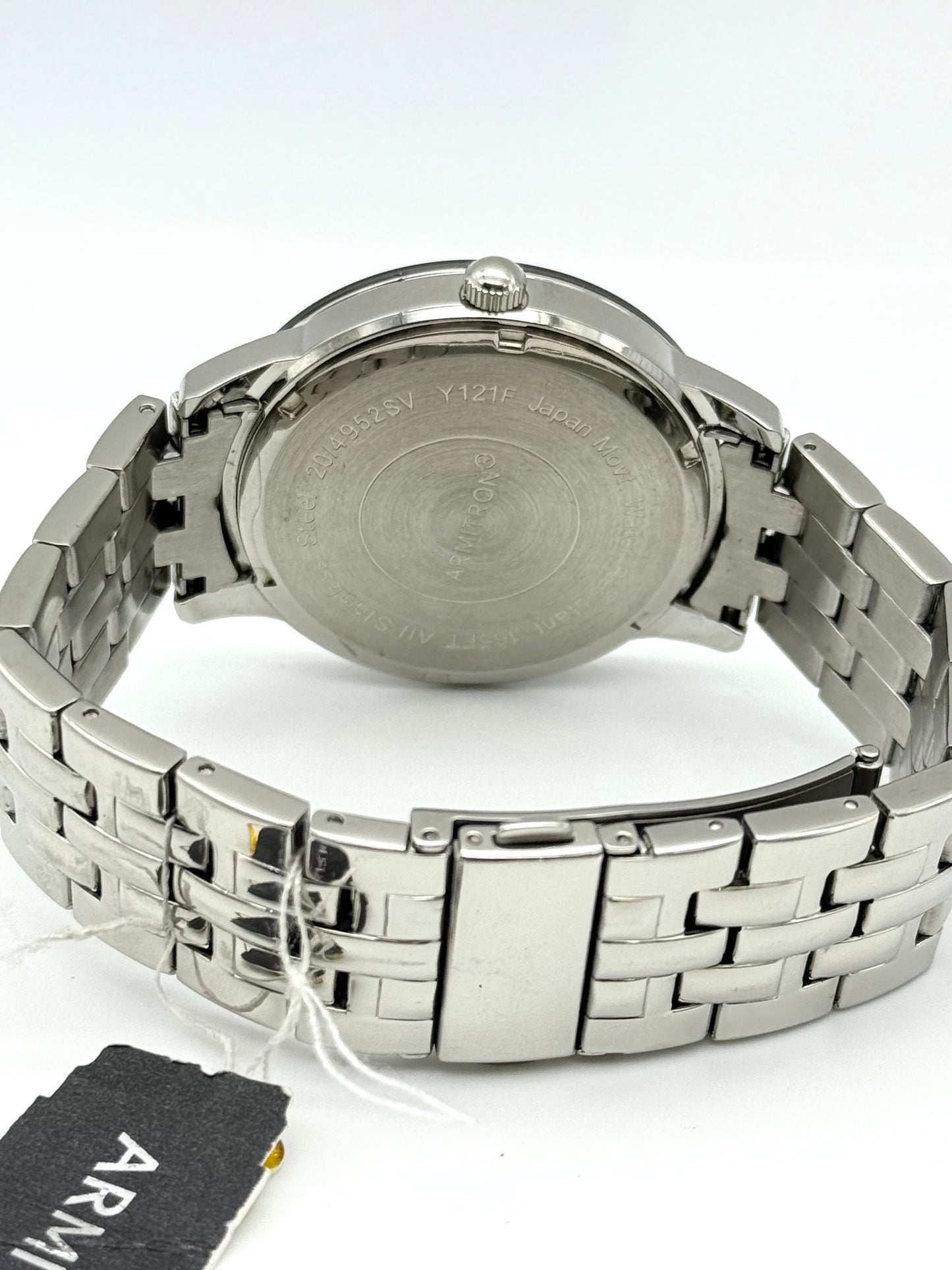 Armitron blue dial watch,42mm size case, 7in size wrist bracelet