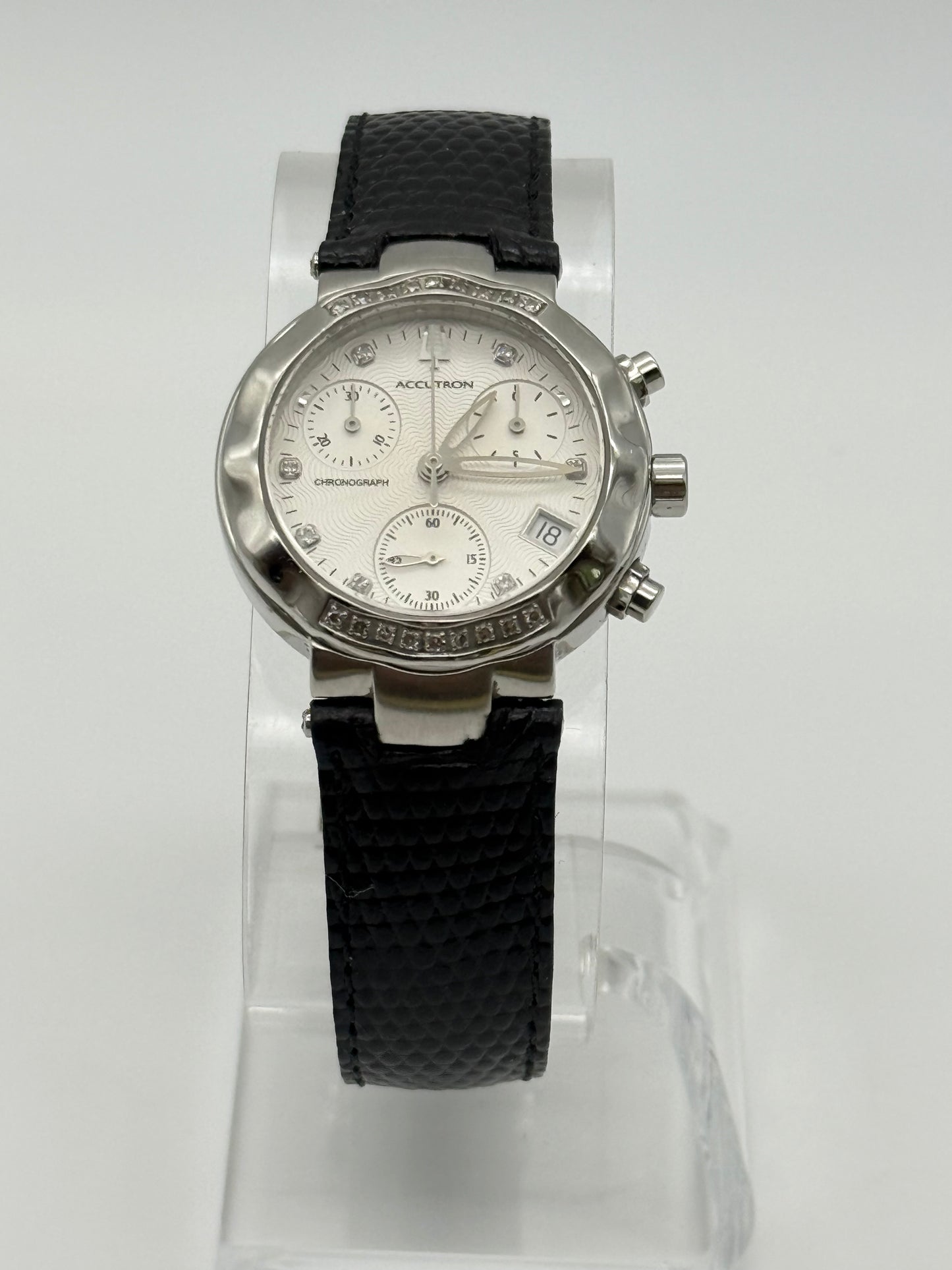 Bulova Accutron,Sapphire Crystal Watch ,Unisex, 30mm size case, 9in size leather band