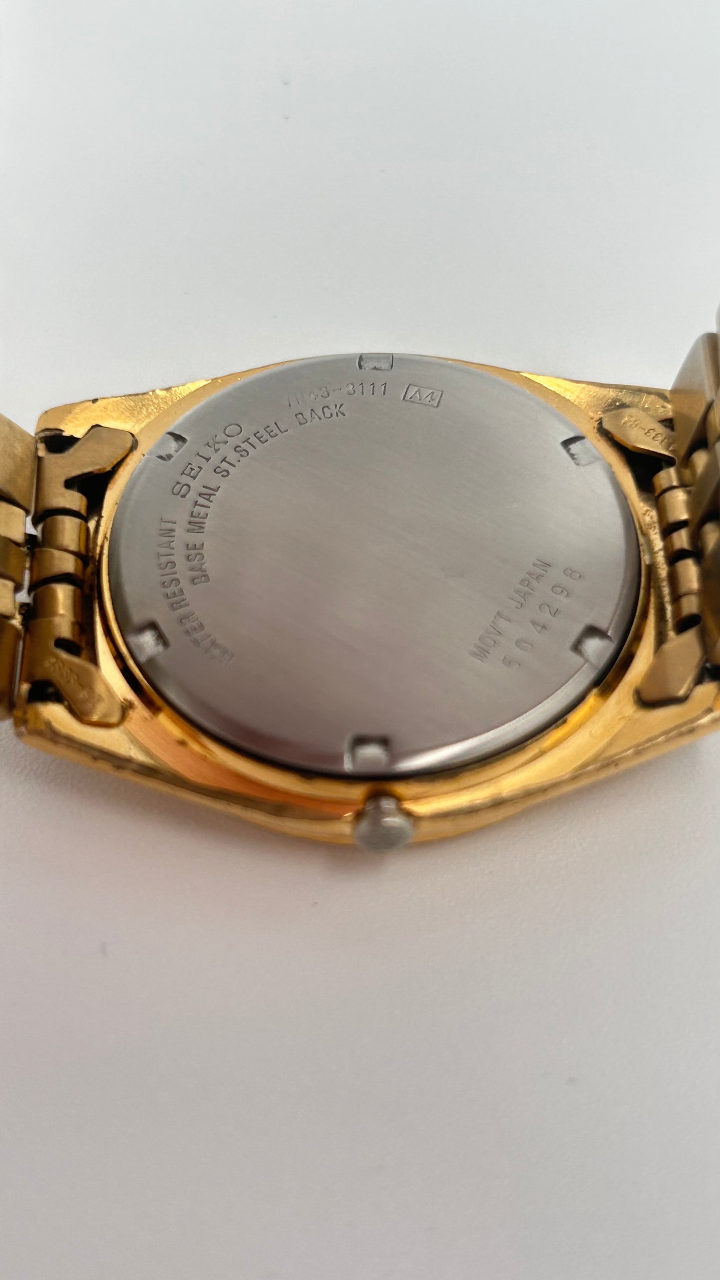 Vintage 1995 Seiko President watch, 35mm size case, 7.5in size wrist bracelet