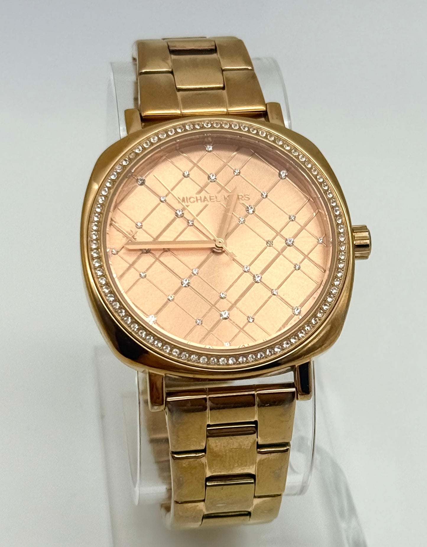 Michael Kors Nia watch, 37mm size case, 7.5in size wrist bracelet