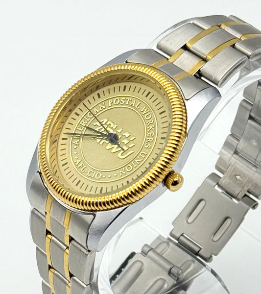 AFL-CIO American postal workers watch, 35mm size case, 8in and extra expensive wrist bracelet