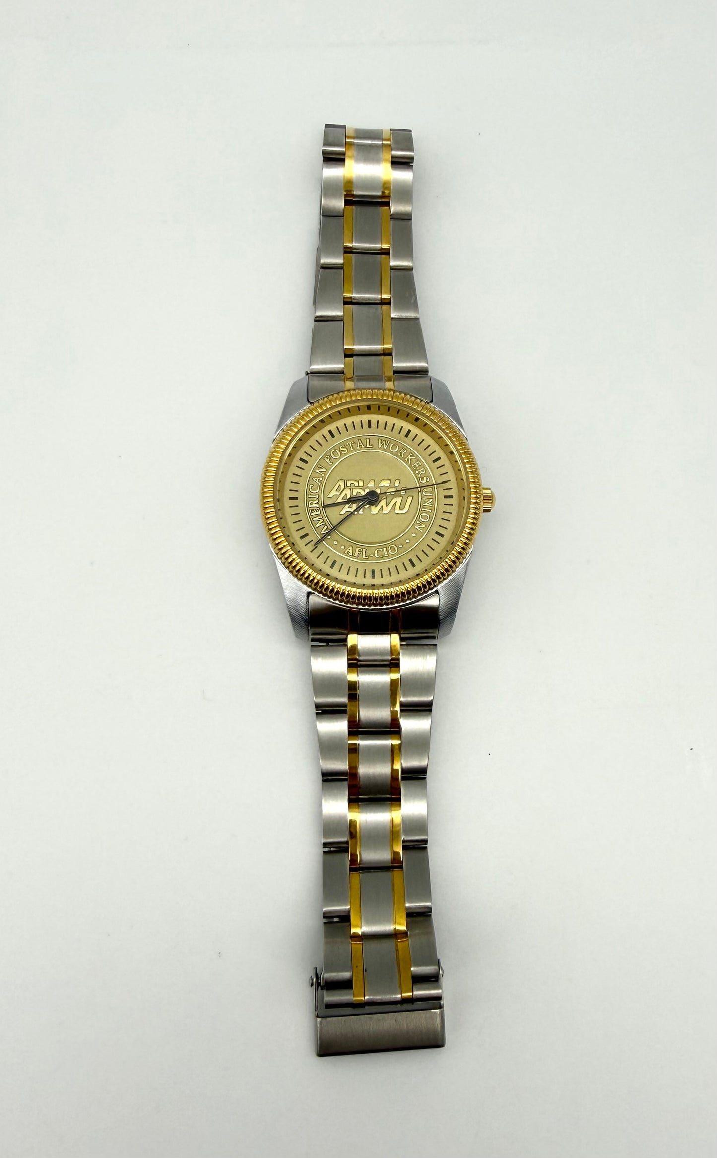 AFL-CIO American postal workers watch, 35mm size case, 8in and extra expensive wrist bracelet