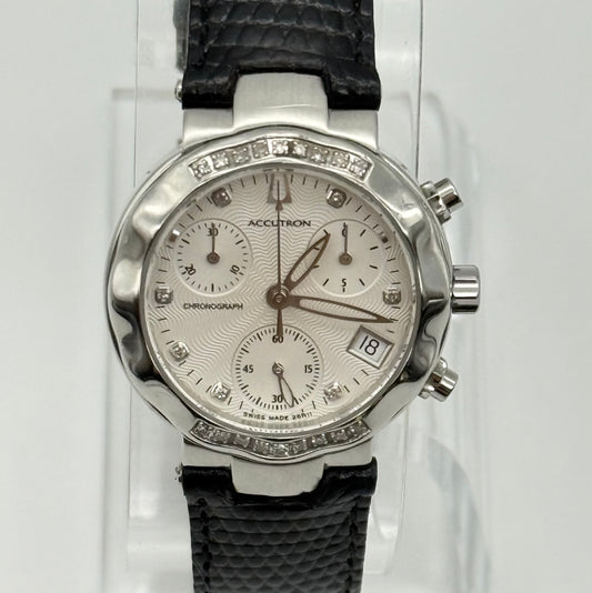 Bulova Accutron,Sapphire Crystal Watch ,Unisex, 30mm size case, 9in size leather band