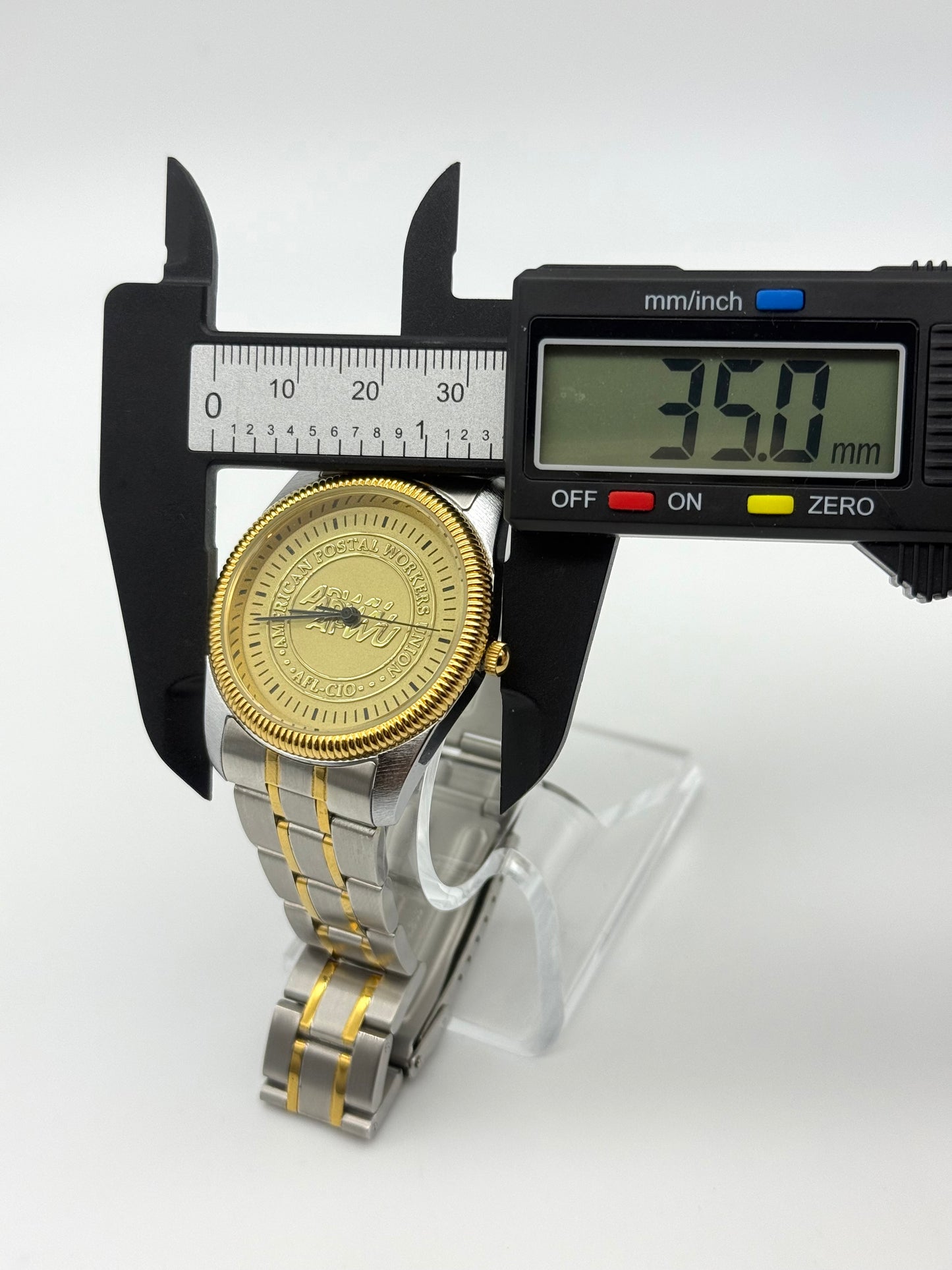AFL-CIO American postal workers watch, 35mm size case, 8in and extra expensive wrist bracelet