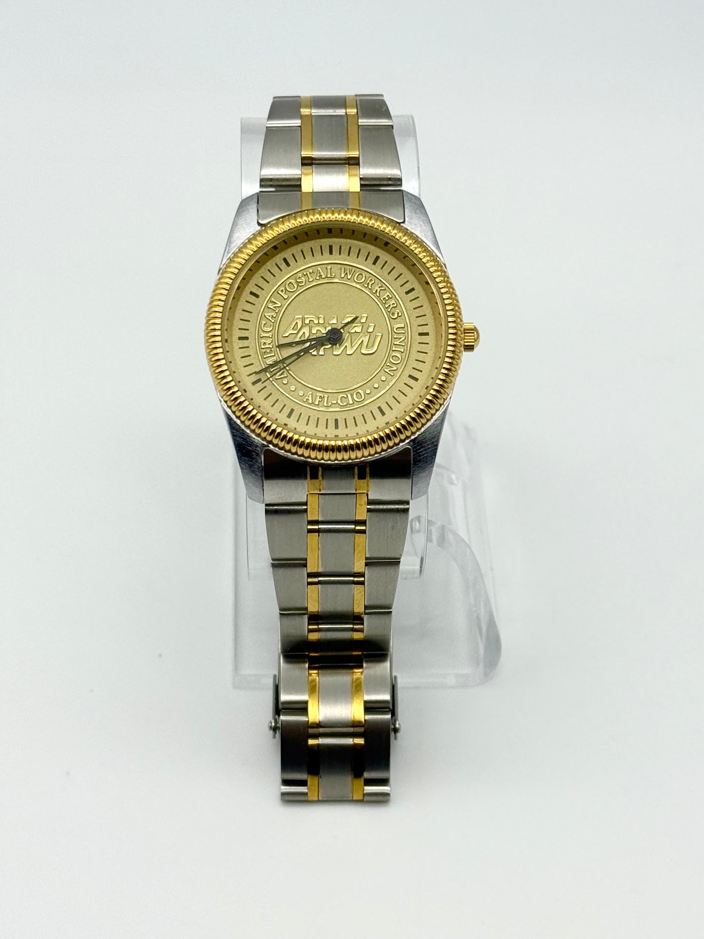 AFL-CIO American postal workers watch, 35mm size case, 8in and extra expensive wrist bracelet