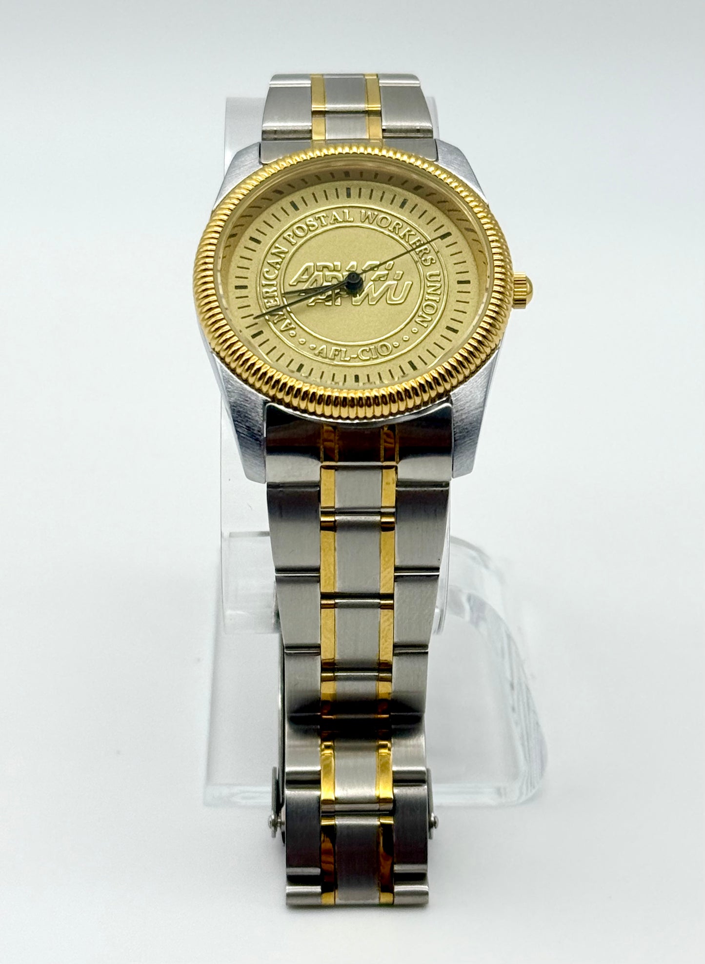 AFL-CIO American postal workers watch, 35mm size case, 8in and extra expensive wrist bracelet