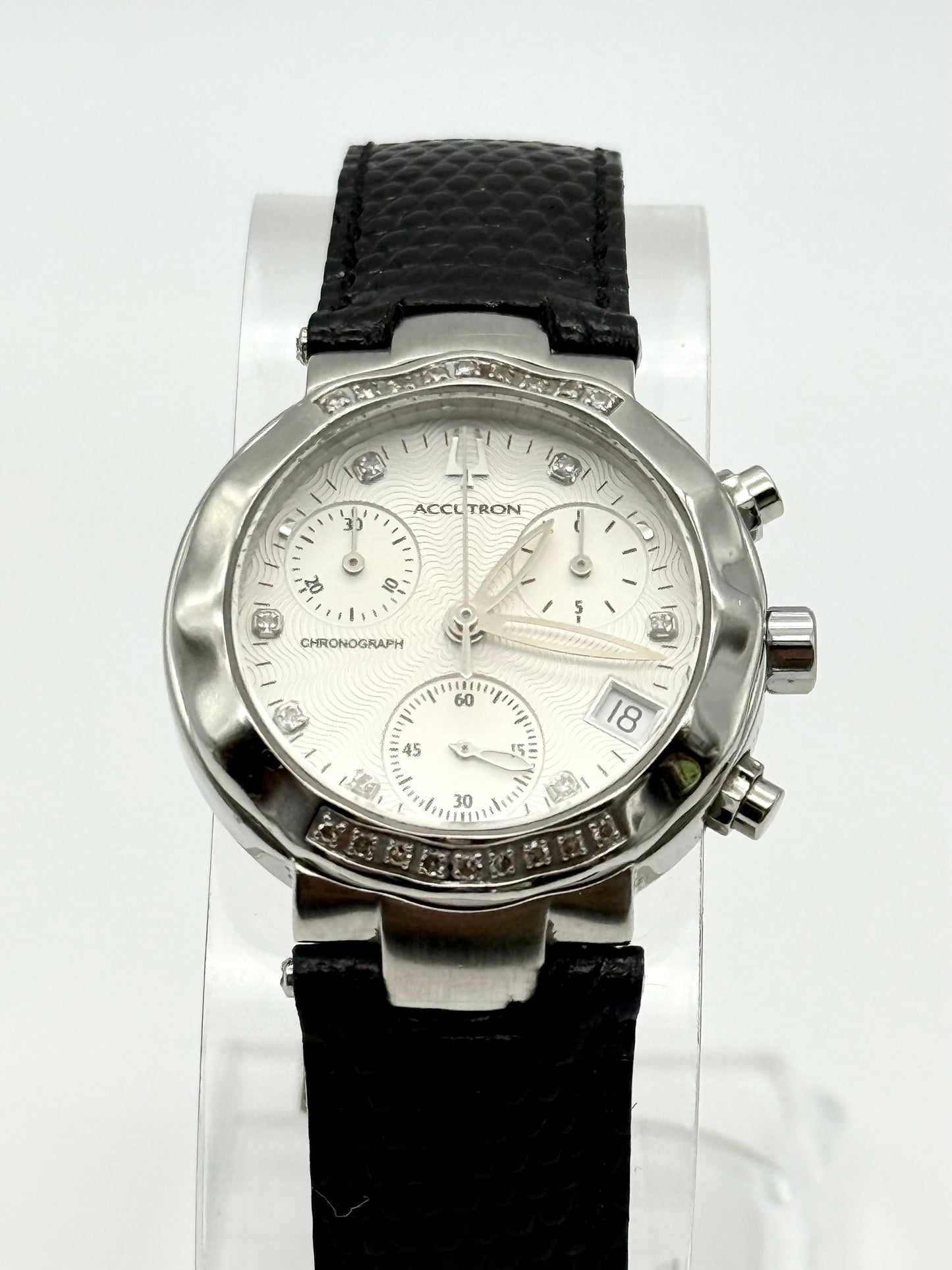 Bulova Accutron,Sapphire Crystal Watch ,Unisex, 30mm size case, 9in size leather band