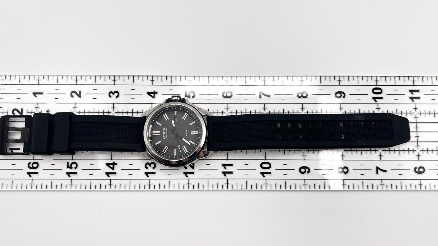 Citizen Eco-Drive ( solar ) watch, 40mm size case, 9in size wrist band